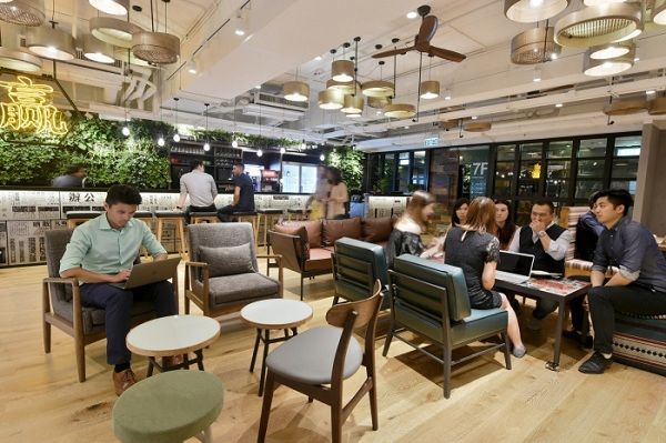 開放式簡約辦公室裝修效果圖