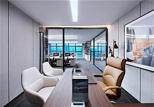 合肥金融投資公司辦公室裝修設(shè)計(jì)用灰色調(diào)強(qiáng)調(diào)氣質(zhì)的高貴