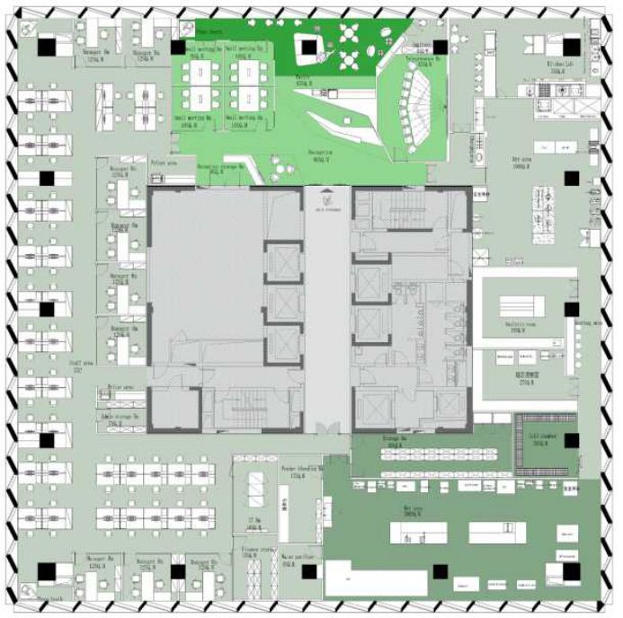 1400平方現(xiàn)代簡(jiǎn)約辦公室裝修設(shè)計(jì)案例效果圖