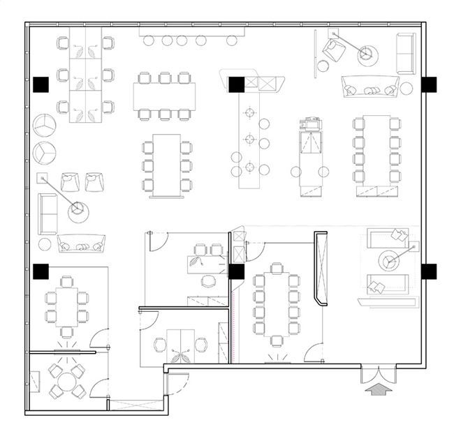 400平辦公室翻新裝修布局