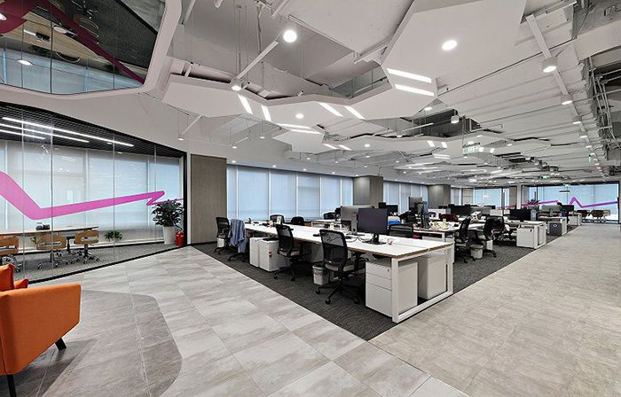 貿(mào)易電商公司辦公室裝修效果圖_辦公室裝修實(shí)景圖