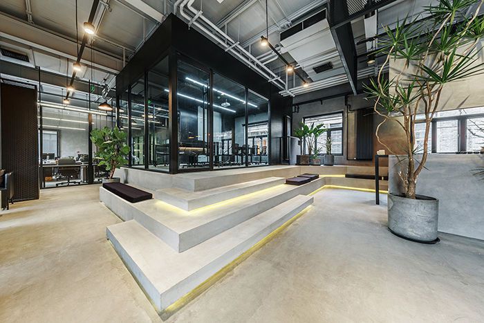 400平米工業(yè)風辦公室設(shè)計 - 400平米辦公室裝修設(shè)計圖紙