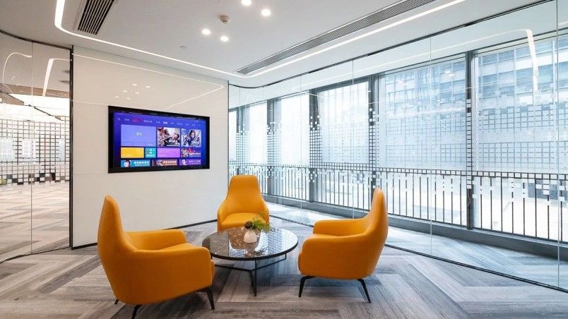 互聯(lián)網(wǎng)金融公司辦公室裝修設(shè)計(jì)案例效果圖