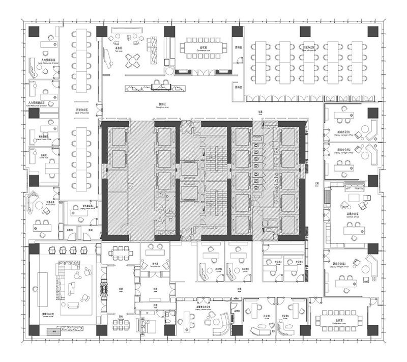 金融貿(mào)易公司裝修設(shè)計(jì)效果圖