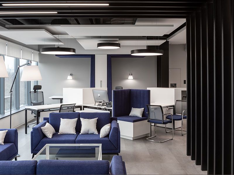 現(xiàn)代簡約性辦公室休閑區(qū)裝修